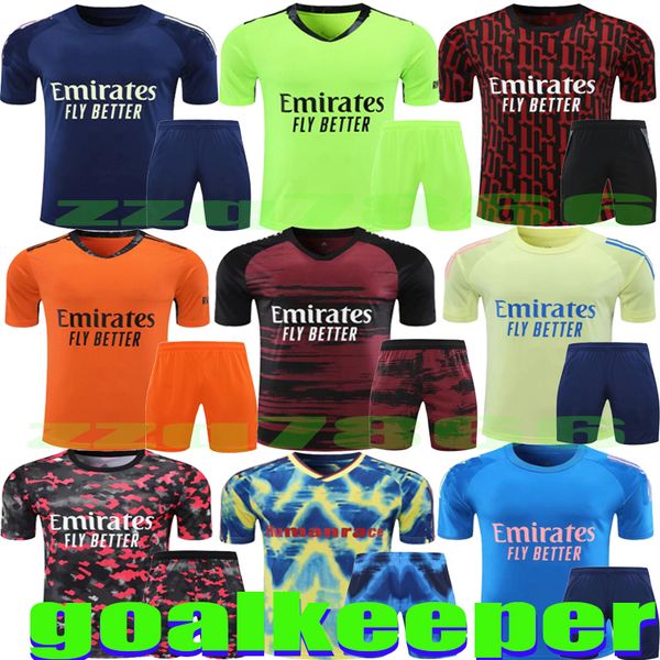 

21 22 leno goalkeeper soccer jersey 2021 2022 arsen home away third fourth epe saka thomas willian nicolas mens set football shirt uniform s, Black