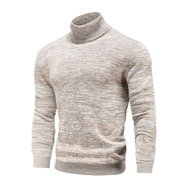 

winter men's turtleneck sweaters cotton slim knitted pullovers men solid color casual sweaters male autumn knitwear 211018, White;black