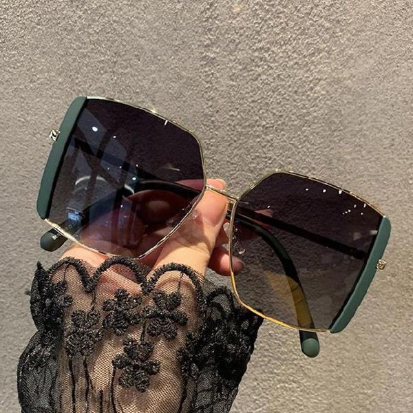 

sunglasses oversize women big frame gradient lens brand designer female sun glasses retro lentes de sol mujer uv400, White;black