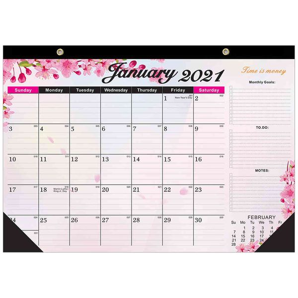

2021 wall calendar - 12 months hanging wall calendar colorful calendar perfect for school, office & home planning and organizing