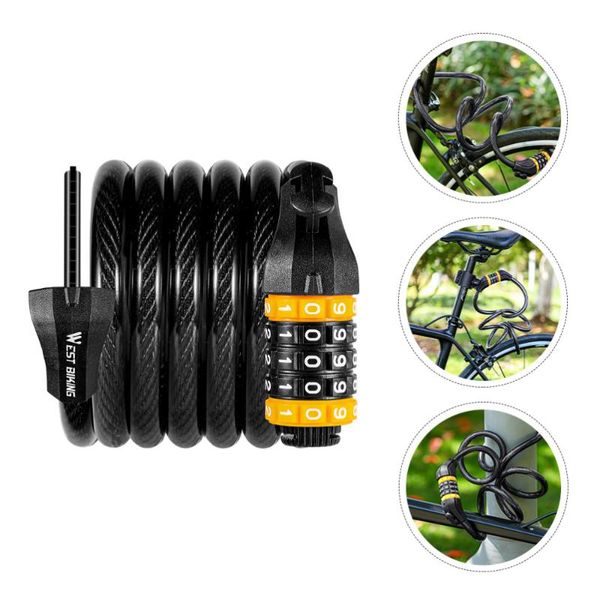 

bike locks 1pc password lock steel wire five digit