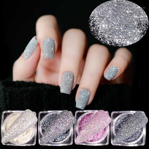 

colors/set holo crystal broken diamond powders magic pigment nail glitter fragment acrylic art decorations diy tips1, Silver;gold