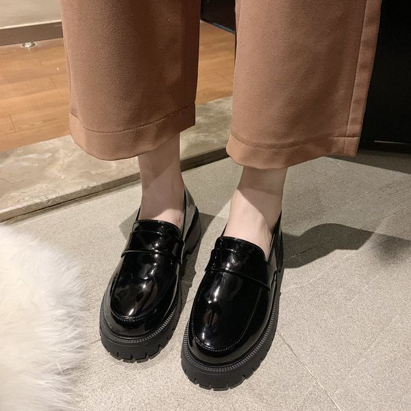 

japanese high school student shoes girly girl lolita shoes cospaly shoes jk uniform pu leather loafers casual mary jane, Black;white