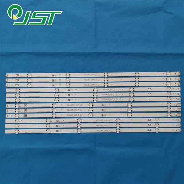 

100% new 12pcs/kit led strips for lg tv 65uj630v 65uj634v nc650dge aafx2 agf78818405 lg innotek 17y 65inch b type rev0.0 160809