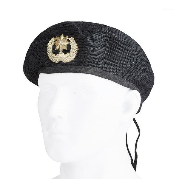 

summer military beretpolyester mesh beret for men and women berets, Blue;gray