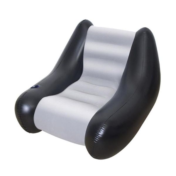 

camp furniture inflatable sofa single lounge chair soft bed flocking lazy beach hinchable for living room backyard camping