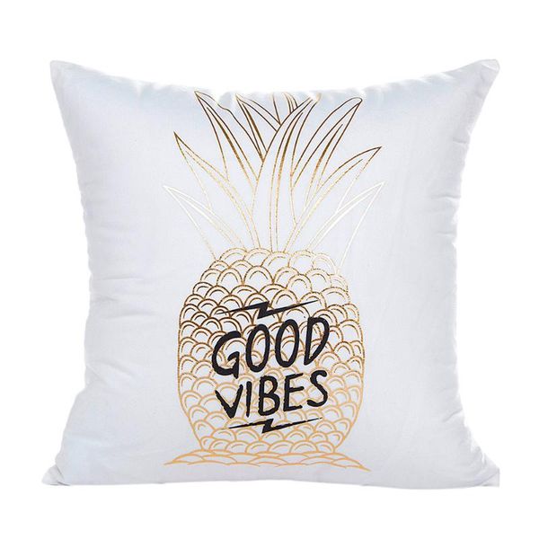 

pillow case gold foil printing sofa waist throw cushion cover home decor cases interior #763