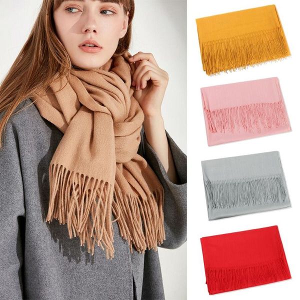 

scarves fashion women long soft knitted scarf cashmere shawl bandana warm, Blue;gray