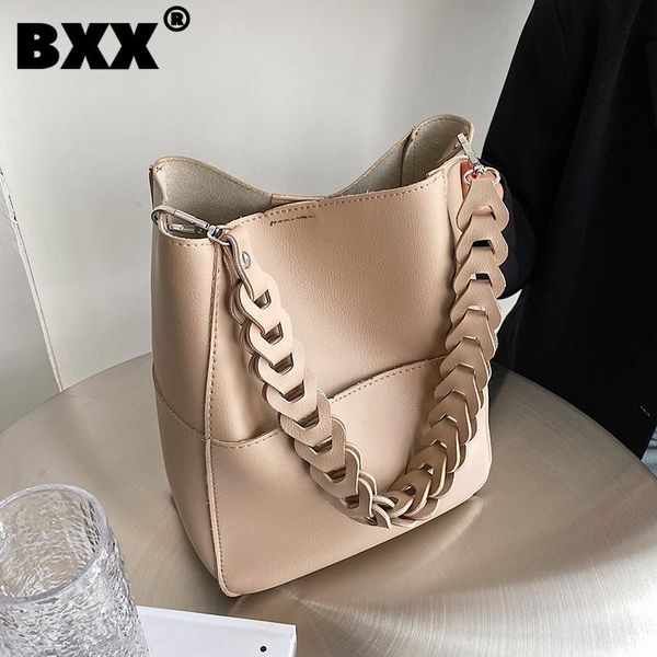 

[bxx] ladies vintage pu leather bags women 2021 fashion chain shoulder hand bag lady trend handbags and purses cb393 cross body