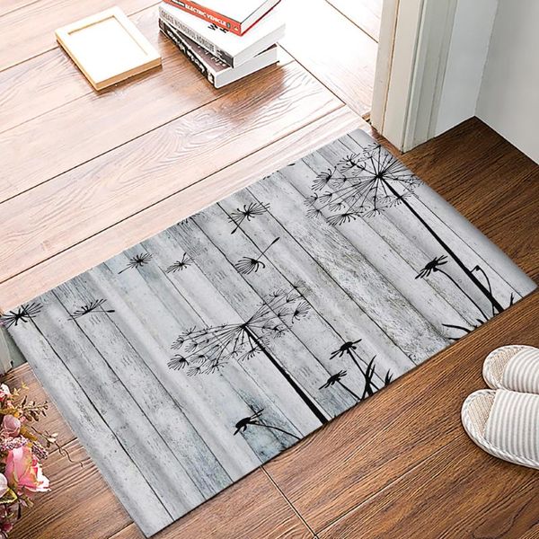 

carpets dandelion wood board family doormat kitchen living room floor rug bathroom non-slip foot mat entrance hall welcome carpet