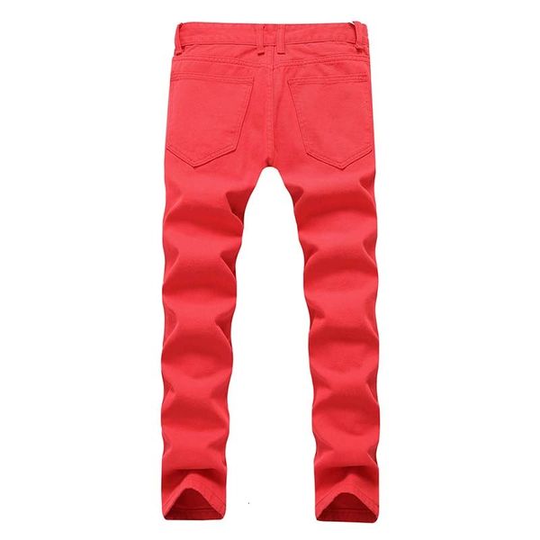 

men casual jeans fashional denim pants knee holes panelled zipped hiphop washed middle waist high quality, Blue