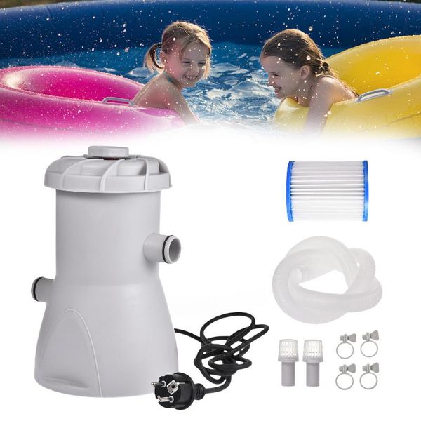 

pool & accessories hs-8660 swimming water filter pump eu/us/uk standard 530 / 800 gallons large medium size accessorie