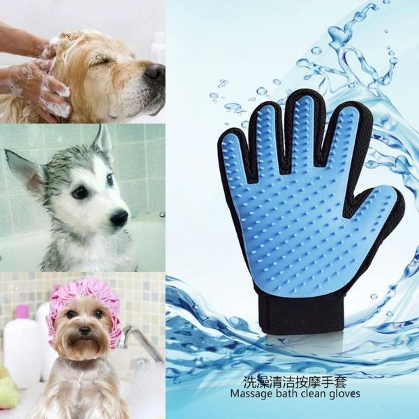 

dog apparel cat washing massage gloves right left hand option cleaning brush animal hair removal grooming shedding bath