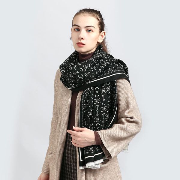 

scarves winter scarf women cashmere warm pashmina foulard lady horse thick soft shawls wraps, Blue;gray