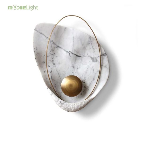 

wall lamp post-modern pearl marble golden bedroom decoration creative bedside american minimalist corridor small