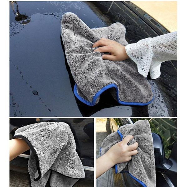 

car wash beauty supplies microfiber coral velvet double-sided towels care cloth cleaning and drying towel