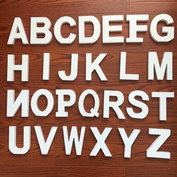 

novelty items 15cm/5" wooden letters white uppercase english decoration garden wedding decorative alphabet environmentally