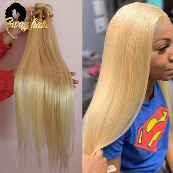 

human hair bulks blonde bundles straight double weft 613 color 1 2 3 4 pcs/lot brazilian remy extension 26 28 30 inch long, Black