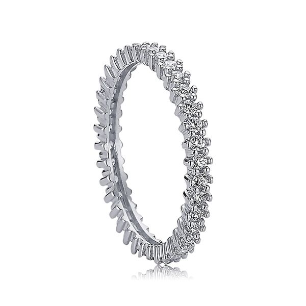 

tennis band ring, rhodium plated, gold rose with 0.60 ct.zirconia. 211217, Slivery;golden