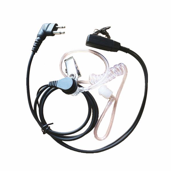 10x Cuffie auricolari di sicurezza acustica nascoste Microfono PTT per Motorola Radio bidirezionale Walkie Talkie 2 Pin GP88 GP300 CP200 CP300 PR400 SP50 CP88 CP040