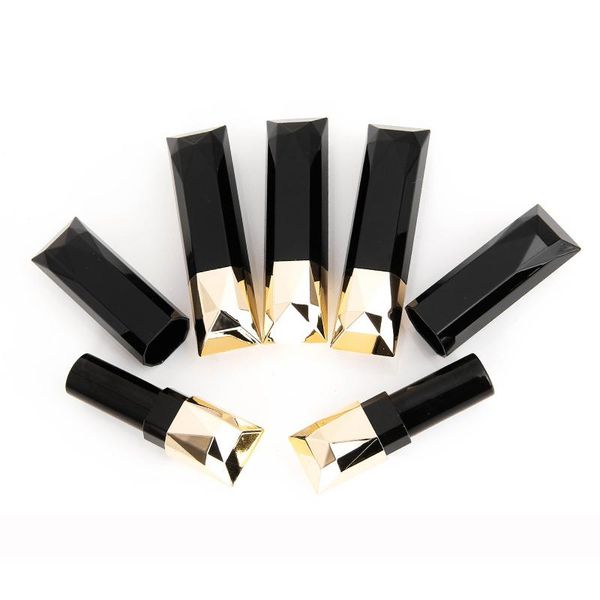 

10/20/50pcs 12.1 black empty diamond lipstick tube cosmetic lip rough pipe gloss container chapsticks shell storage bottles & jars