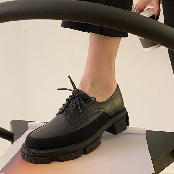 

platform sandals springautumn woman flat shoes lace heels to casual for women leather genuine women's basic black apartments 8o4v