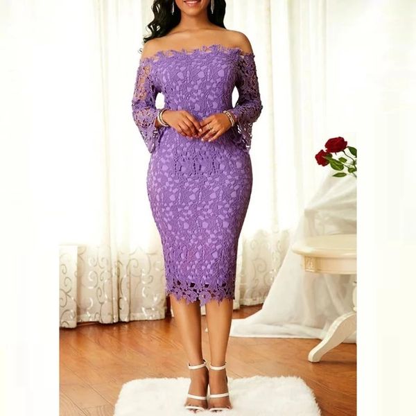 

long sleeve mother of the bride dresses short lavender sheath knee length off shoulder back slit wedding party gowns, Black;red
