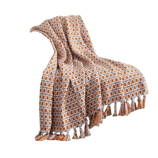 

blankets knitted blanket sofa throw with tassels travel tv nap air condition