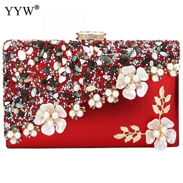 

evening bags women bag ladies flower wedding clutches female party luxury clutch purse with rhinestone fashion chain crossbody