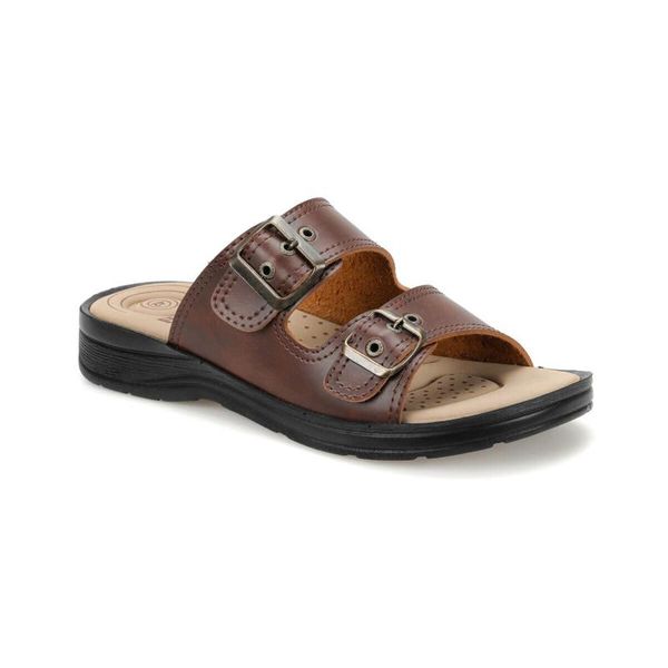 

slippers flo bnk-03 brown mens flexall, Black