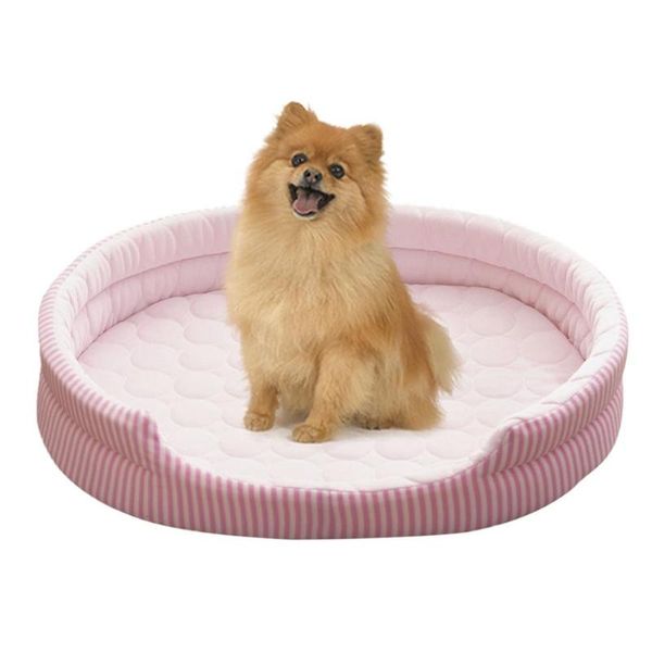 

kennels & pens dog mat cooling summer pad for dogs cat blanket sofa breathable ice silk pet bed washable small medium large