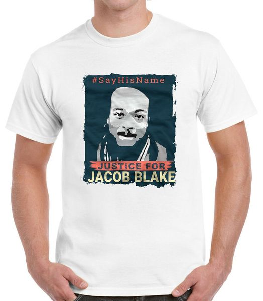 

justice for jacob blake t-shirt, White;black