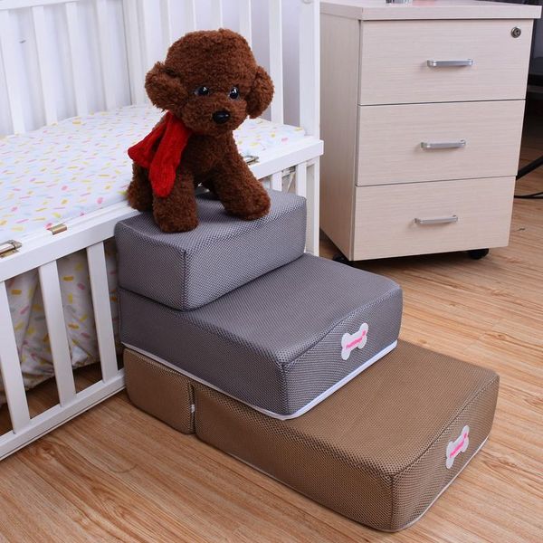 

kennels & pens dog stairs pet removable puppy dogs bed house anti-slip small cat 2 steps ladder for supplies