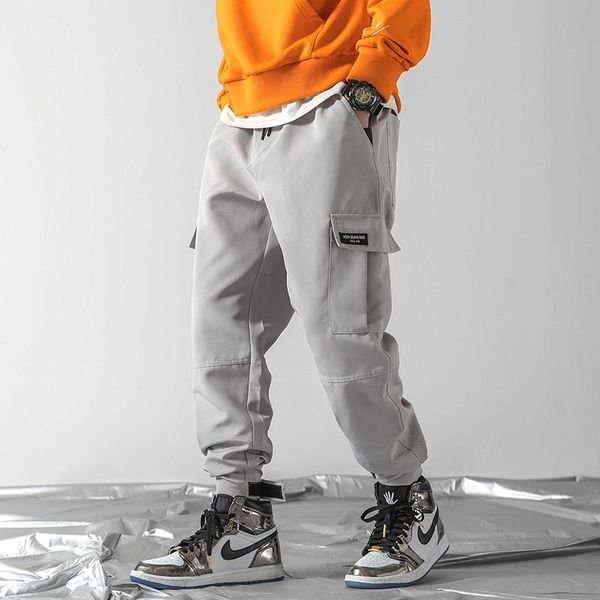 

men's pants men black joggers autumn winter nice mens big pockets harem cargo male streetwear overalls sweatpants trousers