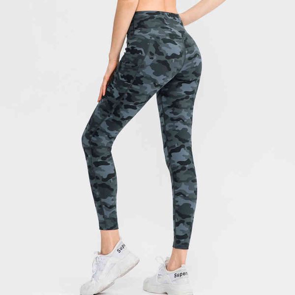 

women camouflage printed sports pants skin-friendly high waist leggings quick drying fitness yoga running tights