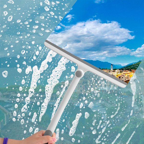 Lavar escova vidro janela limpador de 360 ​​graus de giro sabão cleaner squeeegee chuveiro banheiro espelho piso de piso lâmina pincéis WY1340