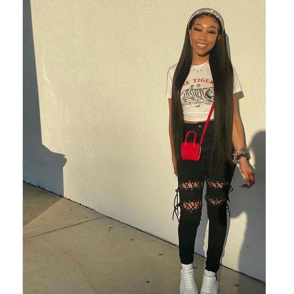 

20112021 New Womens Pants Skinny Jeans Fashion Ripped Sexy Strappy Pants Western Style Solid Color Plus Size, Blue