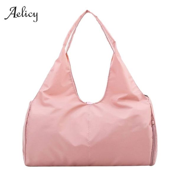 

duffel bags aelicy waterproof nylon sports gym men women training fitness travel handbag yoga mat sport bag with shoes compartment
