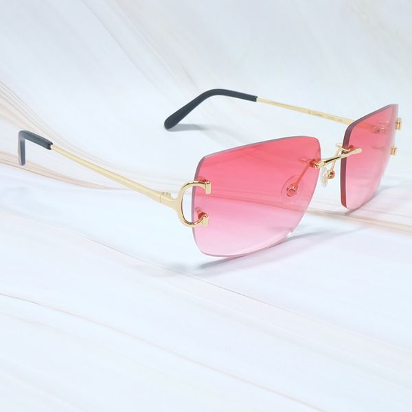 

75% off outlet store online square mens rimless designer luxury wire sunglasses shades eyewear, White;black