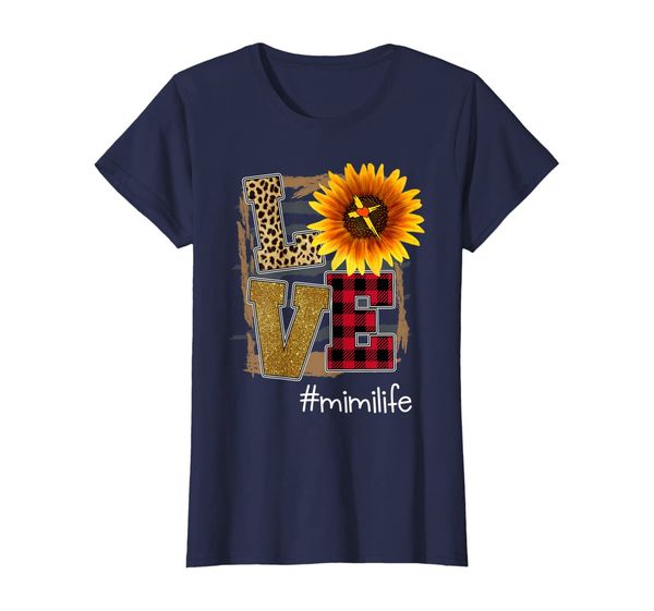 

womens love mimi - sunflower tee t-shirt, White;black