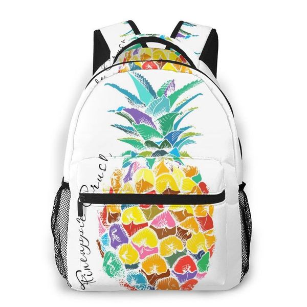 

backpack 2021 pineapple fruit school bag men backbag travel daypacks male leisure women gril