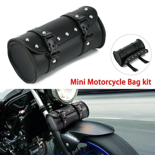 

car organizer luggage motorcycle saddlebag cruiser bar black w/ mounting straps front