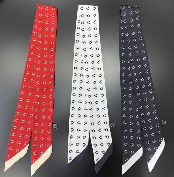 

summer thin scarves high grade pure silk alphabetic scarves, decorative headband size 5*90cm, Blue;gray