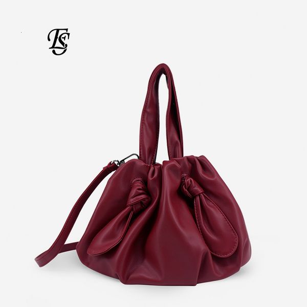 

messenger bags messenger bags women's autumn 2021 winter messenger bag bucket drawstring pleated soft surface pu lady's handbag
