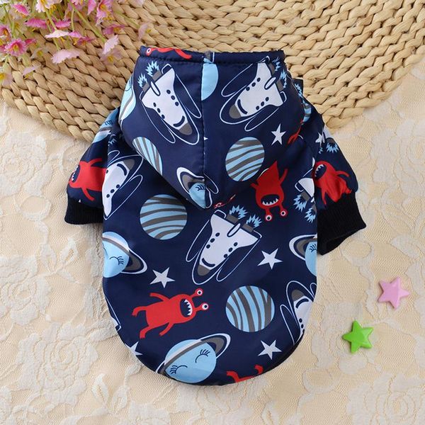 

dog apparel pet cat down jacket cartoon printing fashion cute soft warm comfortable clothes winter overalls for dogs