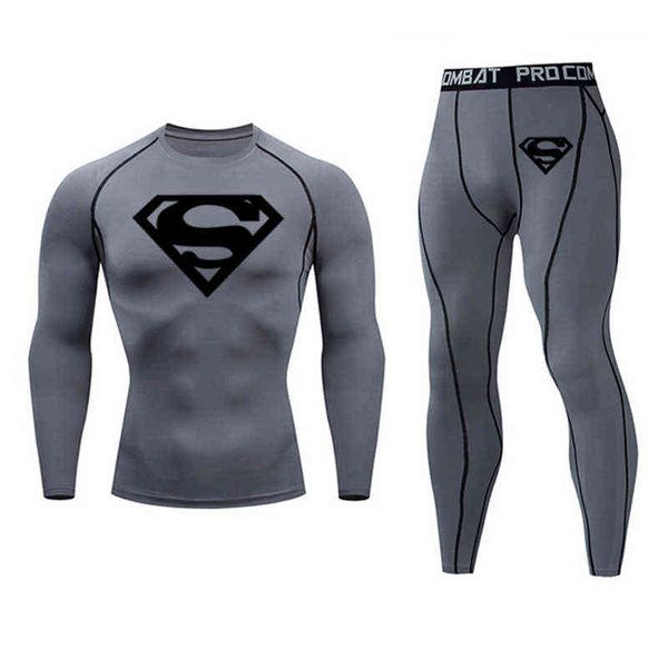 

thermal underwear winter men's clothing warm t-shirt pants leggings tracksuit for men 2 sets compression shirt sweat jogger, Black;white