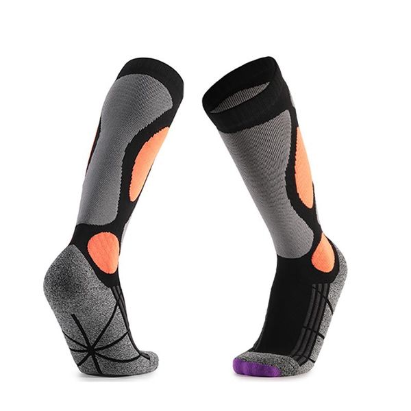 

sports socks thicker winter warm thermal ski for outdoor cycling climbing hiking camping snowboard soft, Black