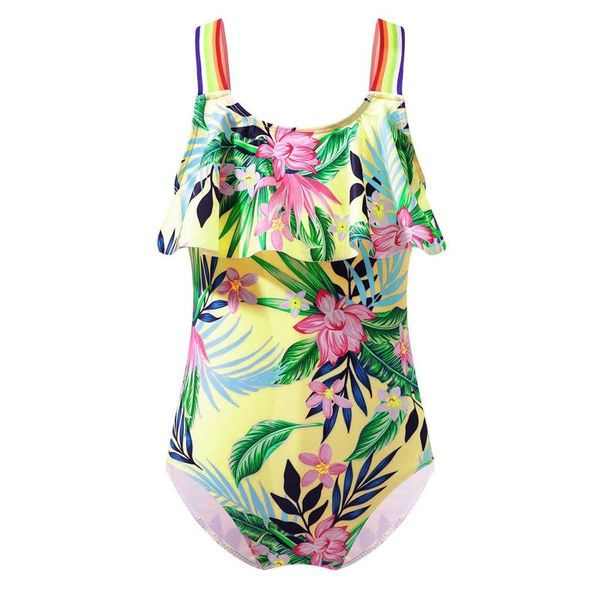 

one-piece suits kids girls summer swimwear swimsuits one piece beachwear jumpsuit bodysuit swimming leotard bathing