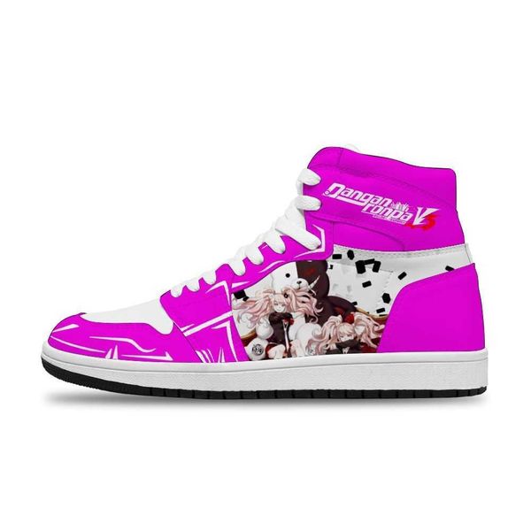 

2021 japanese anime danganronpa diy breathable sports non-slip leisure shoes for boys fashion sneakersxdh4