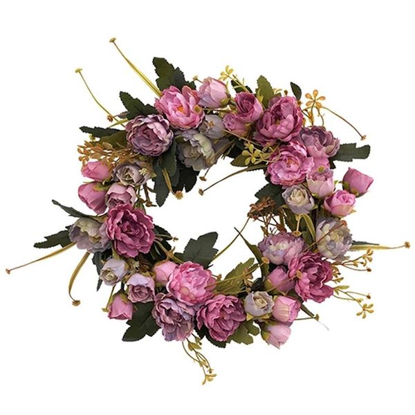 

decorative flowers & wreaths peony artificial door simulation garland for wedding home party decoration wall holder deco